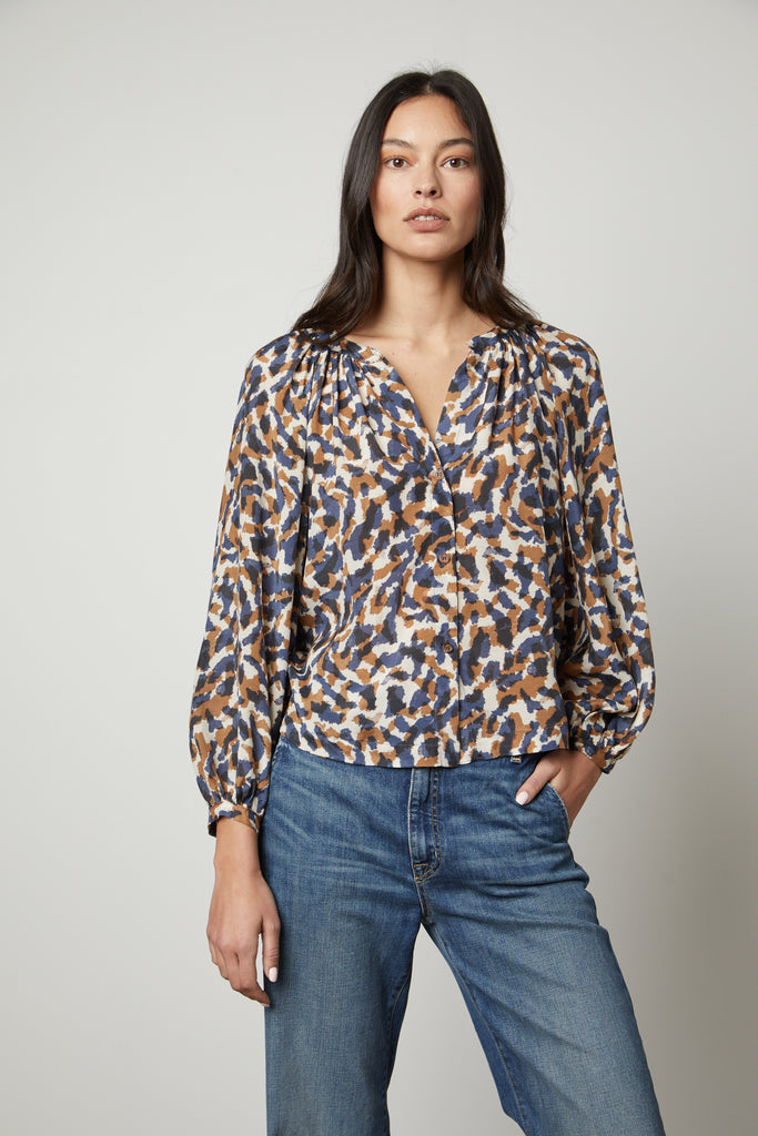 MELINDA PRINTED BLOUSE - VELVET