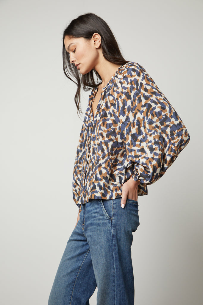 MELINDA PRINTED BLOUSE - VELVET