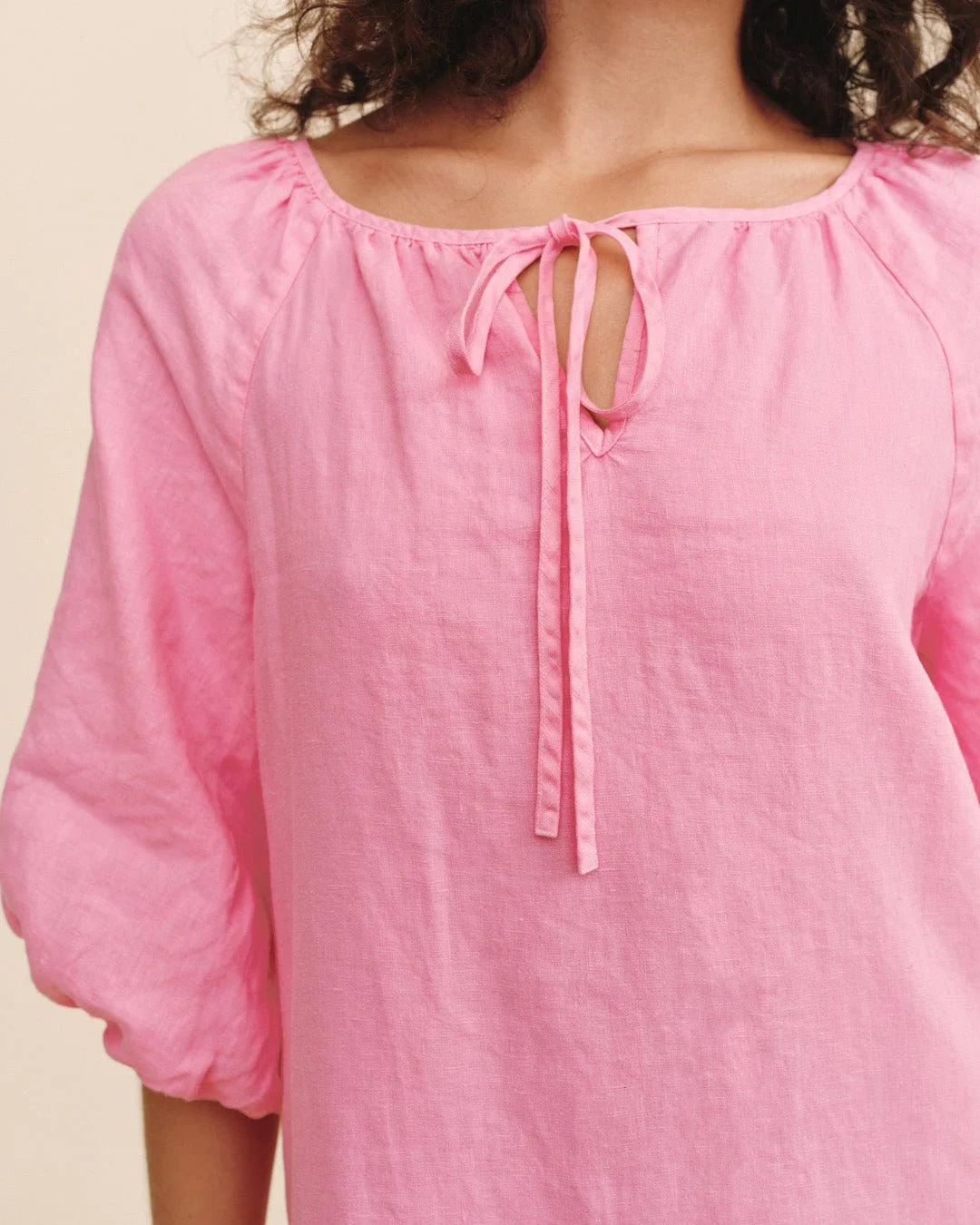 PULLOVER PUFF SLEEVE DRESS (ROSE BLUSH) - BELLA DAHL