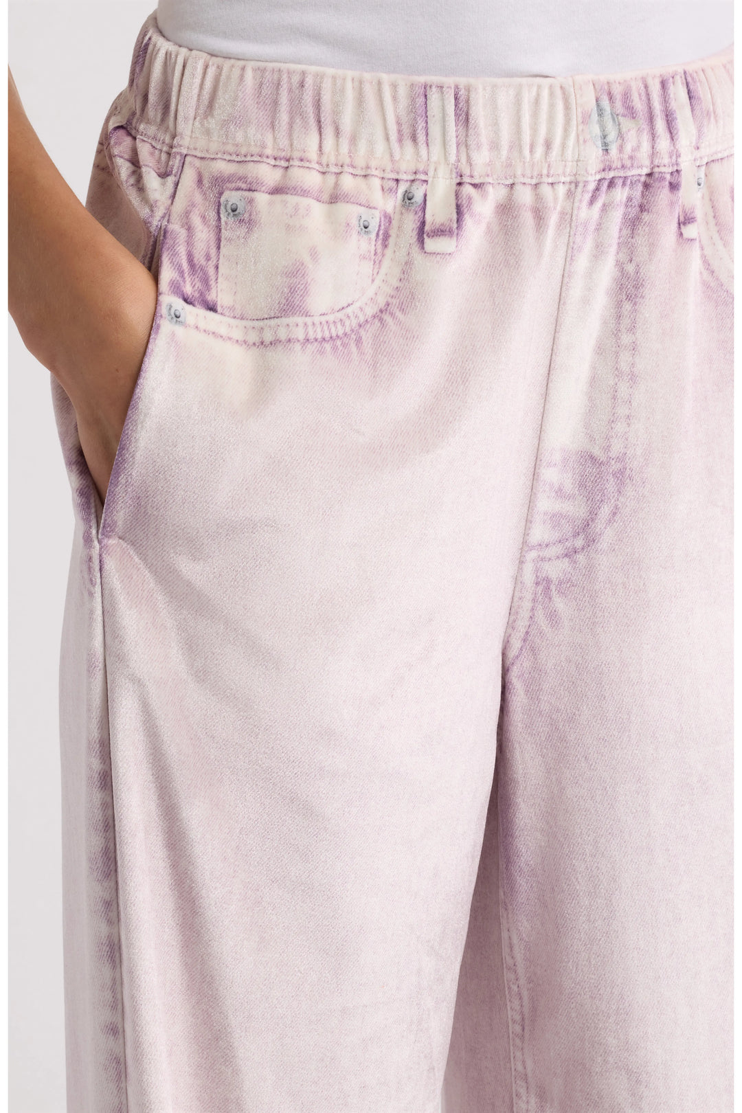 MIRAMAR VELVET WIDE LEG PULL ON (PINK MARBLE) - RAG & BONE