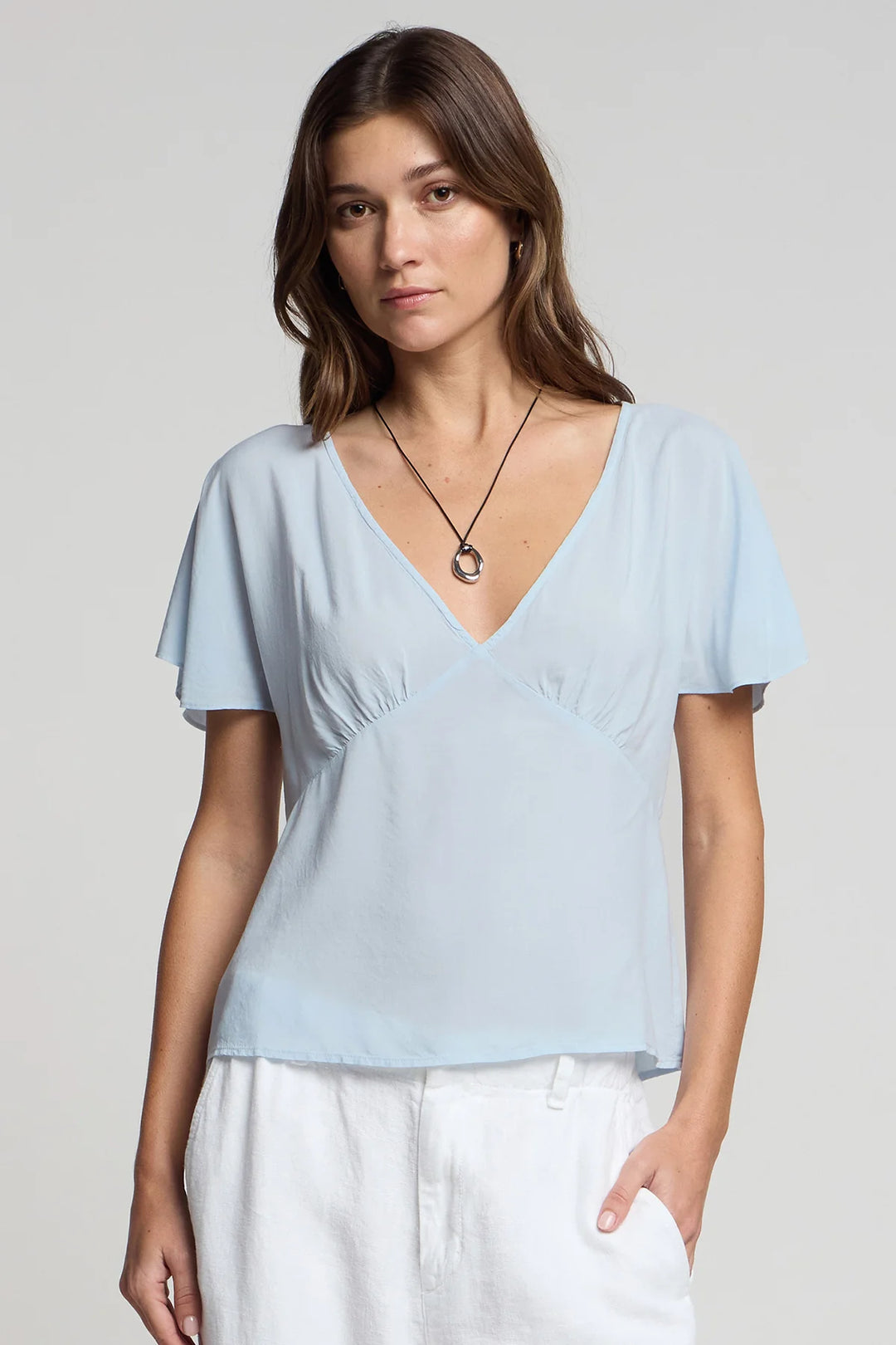 LINA RAYON CHALLIS TOP (BILLOW) - VELVET