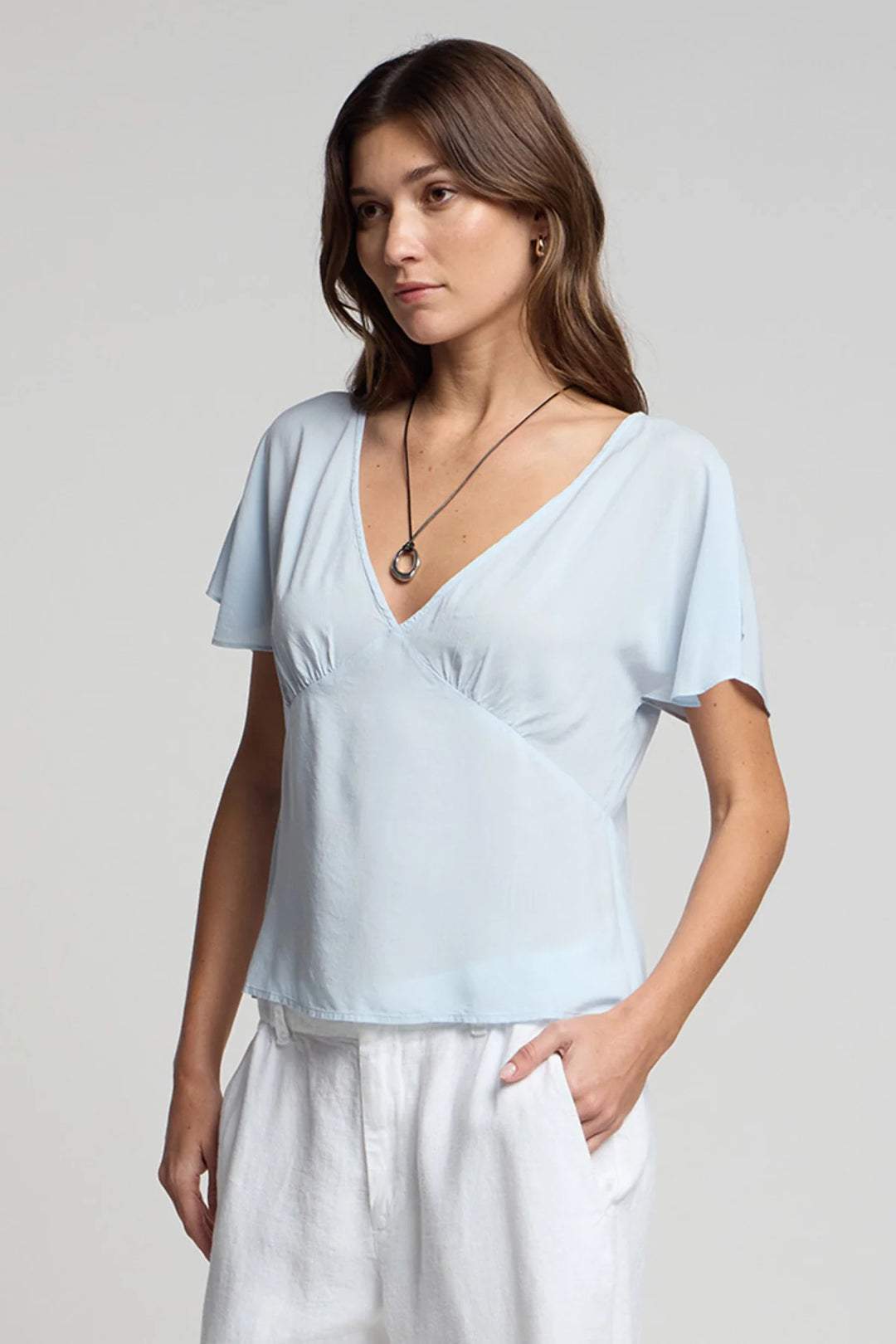 LINA RAYON CHALLIS TOP (BILLOW) - VELVET