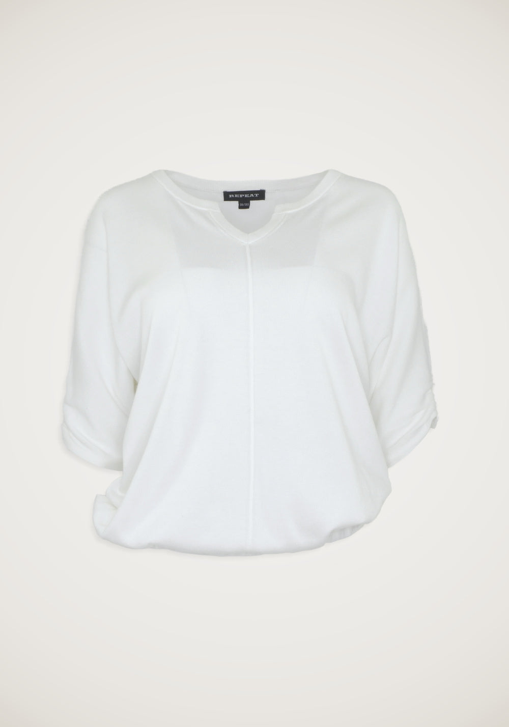 ELBOW SLEEVE TOP (WHITE) - REPEAT