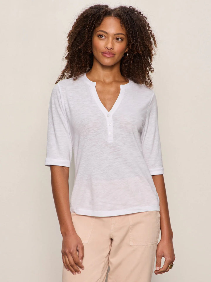 ROLLED SLEEVE TEE (WHITE) - SANCTUARY