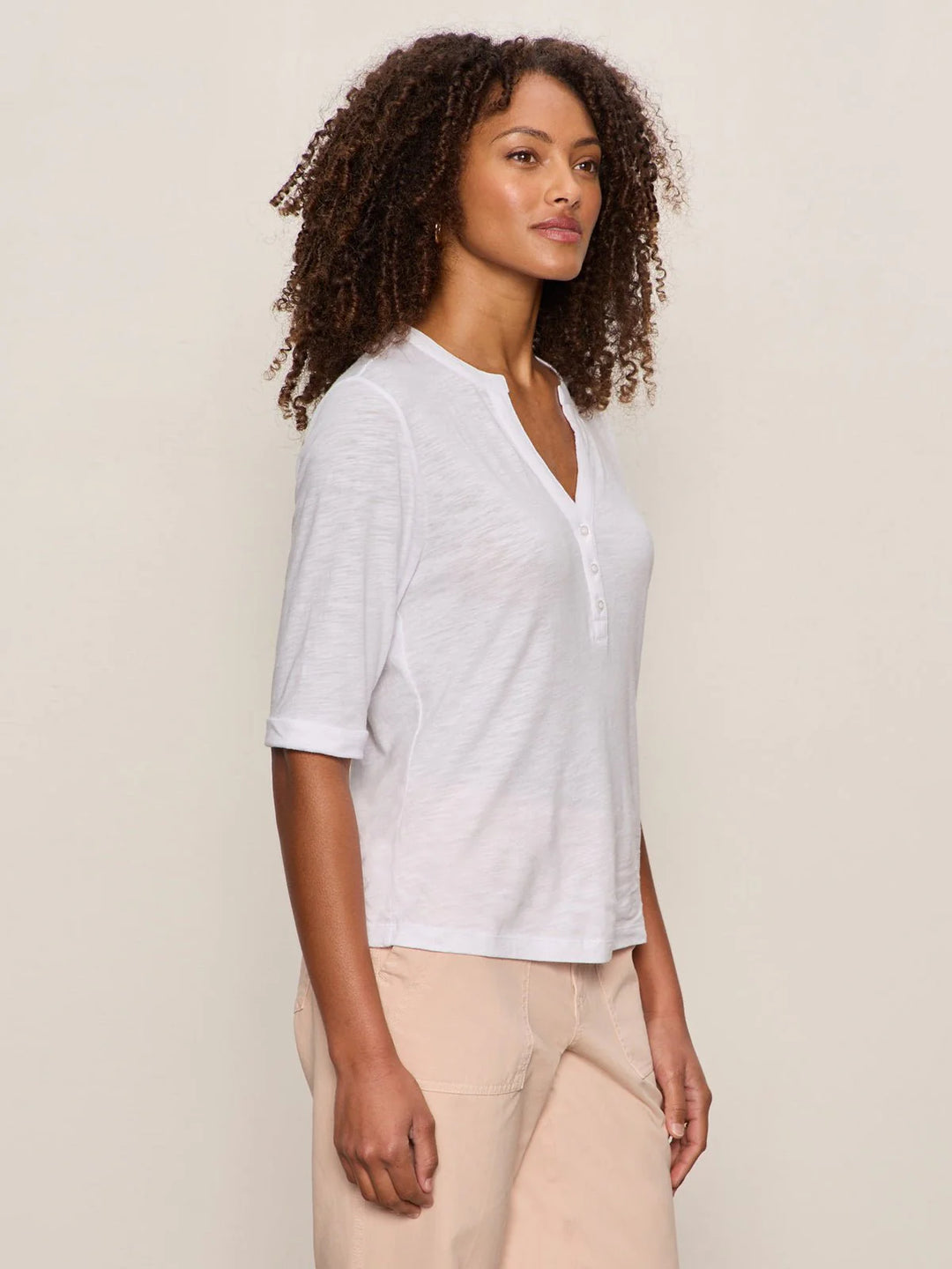 ROLLED SLEEVE TEE (WHITE) - SANCTUARY
