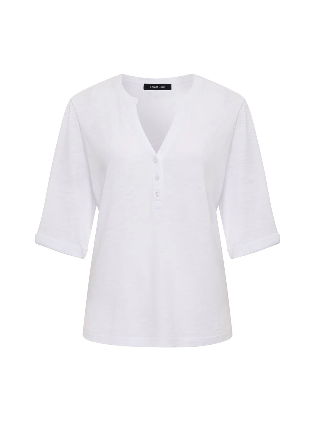 ROLLED SLEEVE TEE (WHITE) - SANCTUARY