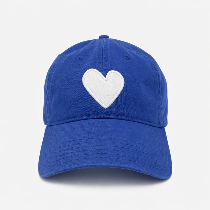 KR IMPERFECT HEART HAT (BRIGHT BLUE/WHITE) - KERRI ROSENTHAL