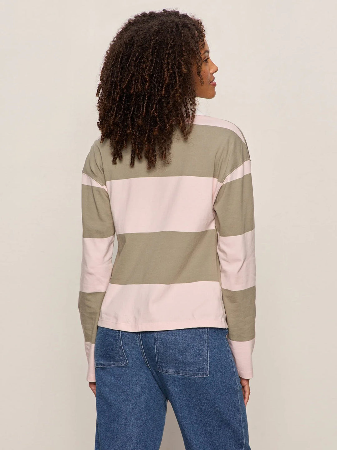 RUGBY TIE FRONT TEE (OXYGEN PINK/OLIVE) - SANCTUARY