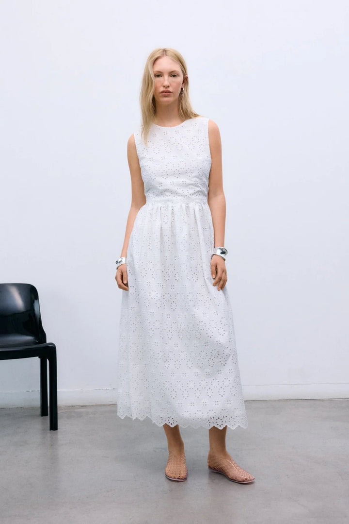 SAKURA LONG DRESS (PURE CLOUD) - NEW SOCIETY
