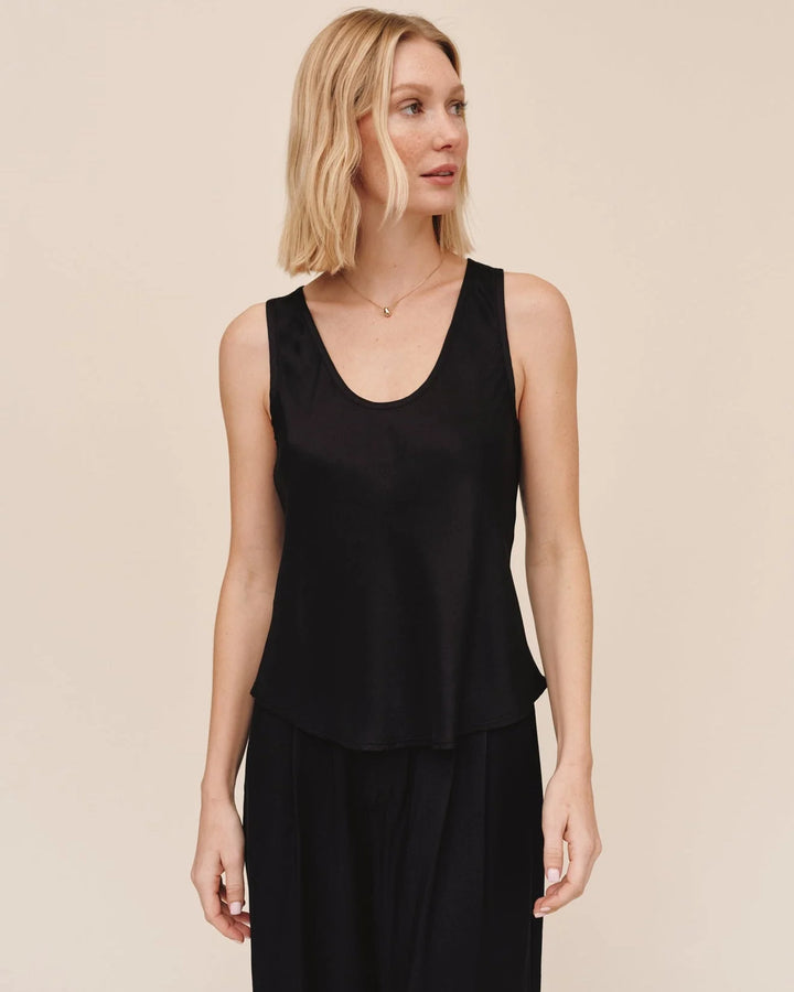 SLEEK SCOOP NECK TANK (BLACK) - BELLA DAHL