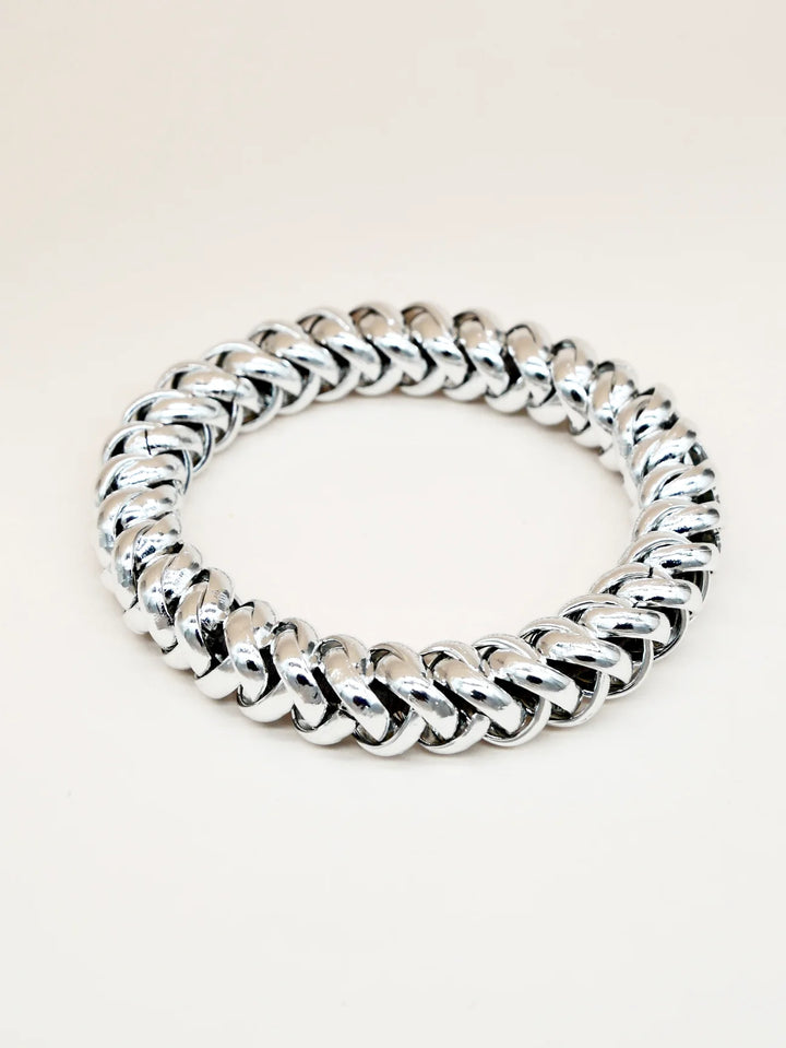 SILVER CHAIN BICHOU BRACELET