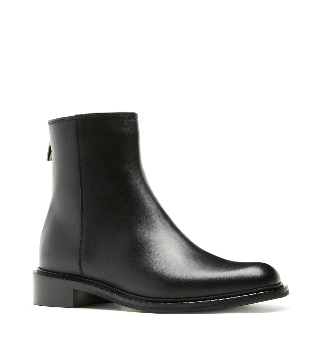 SELINA LEATHER BOOTIE (BLACK) - LA CANADIENNE