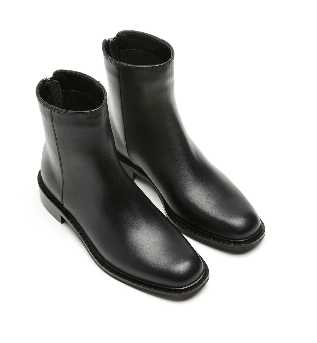 SELINA LEATHER BOOTIE (BLACK) - LA CANADIENNE