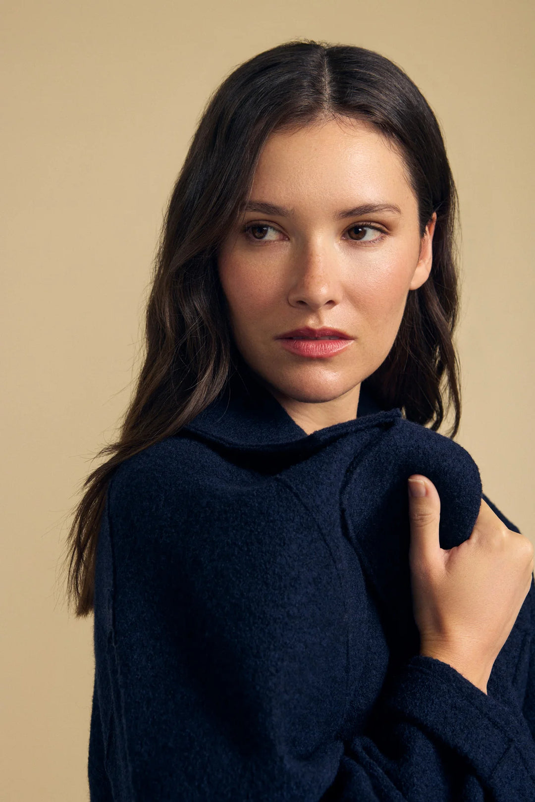 ABBY WOOL BLAZER (NAVY) - VELVET
