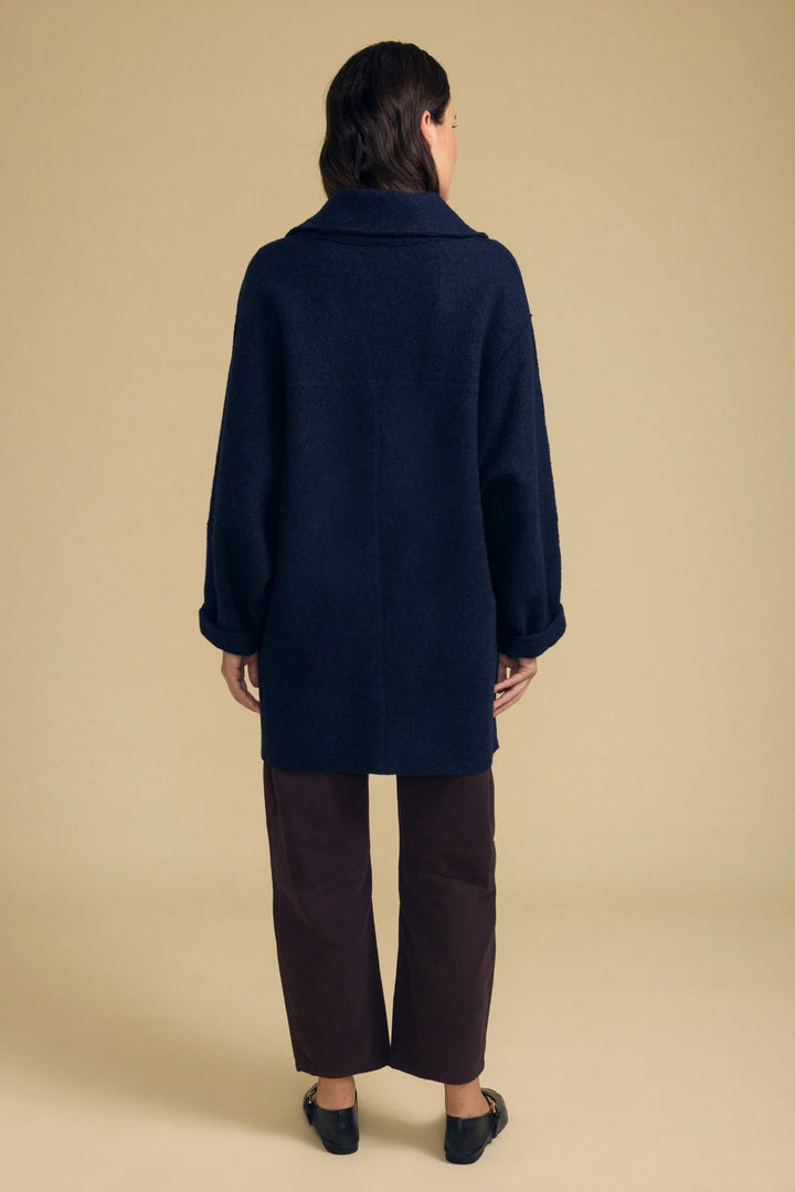 ABBY WOOL BLAZER (NAVY) - VELVET