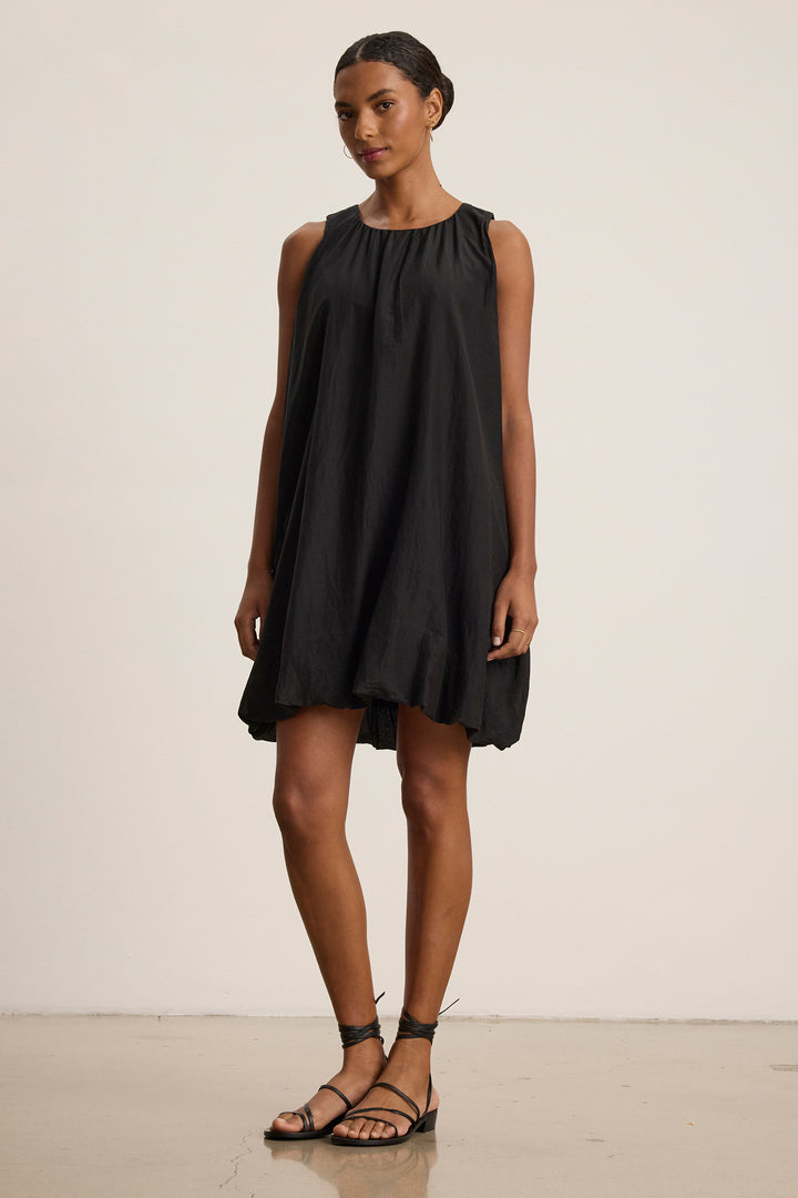 MARGOT SILK COTTON VOILE DRESS - VELVET