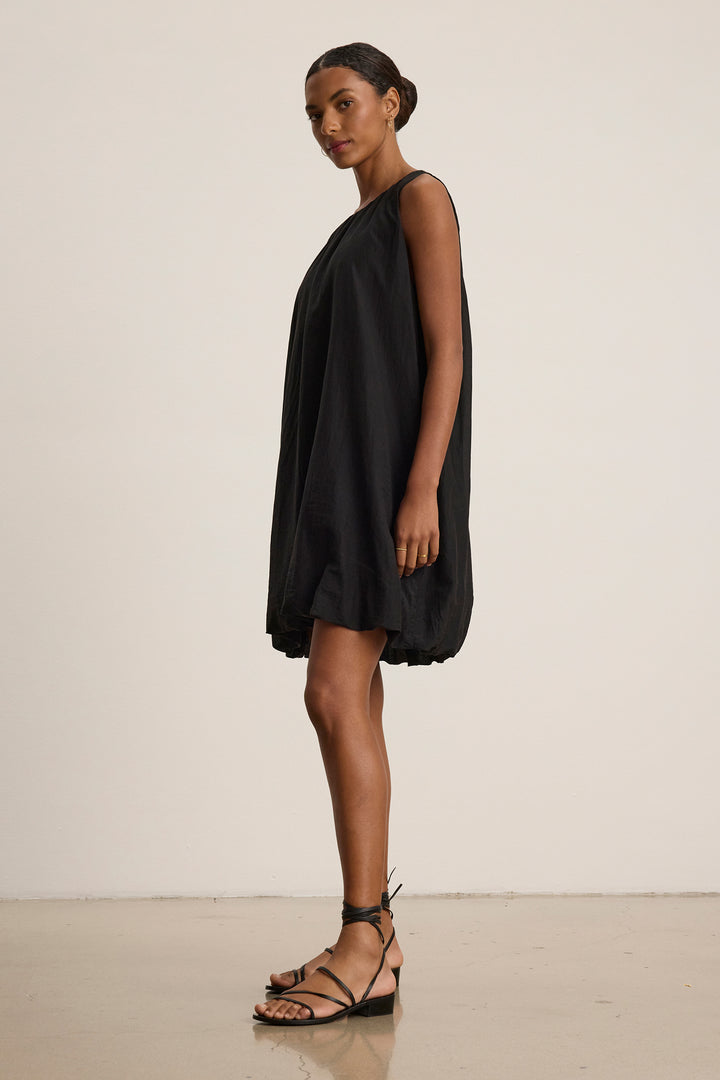 MARGOT SILK COTTON VOILE DRESS - VELVET
