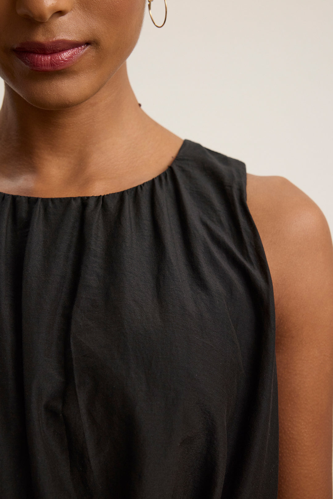 MARGOT SILK COTTON VOILE DRESS - VELVET