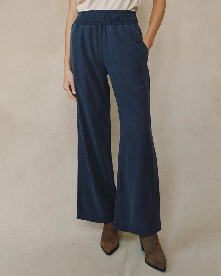 SMOCKED WAIST WIDE LEG (ENDLESS SEA) - BELLA DAHL