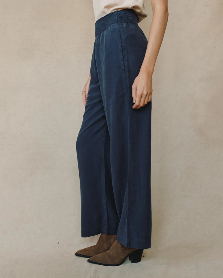 SMOCKED WAIST WIDE LEG (ENDLESS SEA) - BELLA DAHL