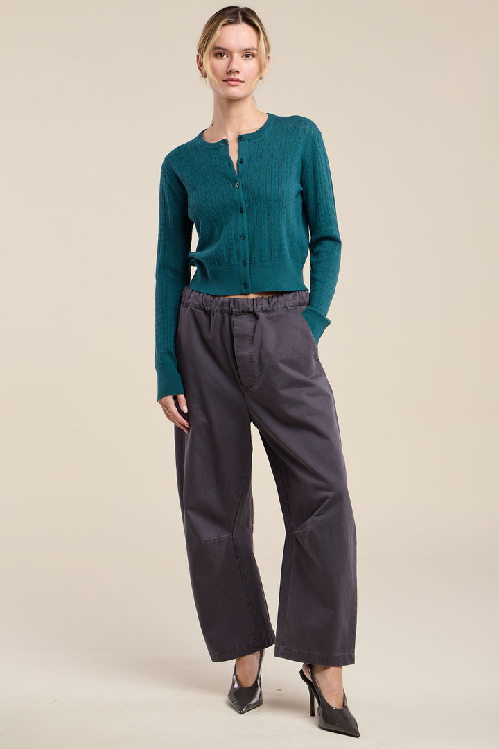 LAVINA COTTON CASHMERE SWEATER (TEAL) - VELVET