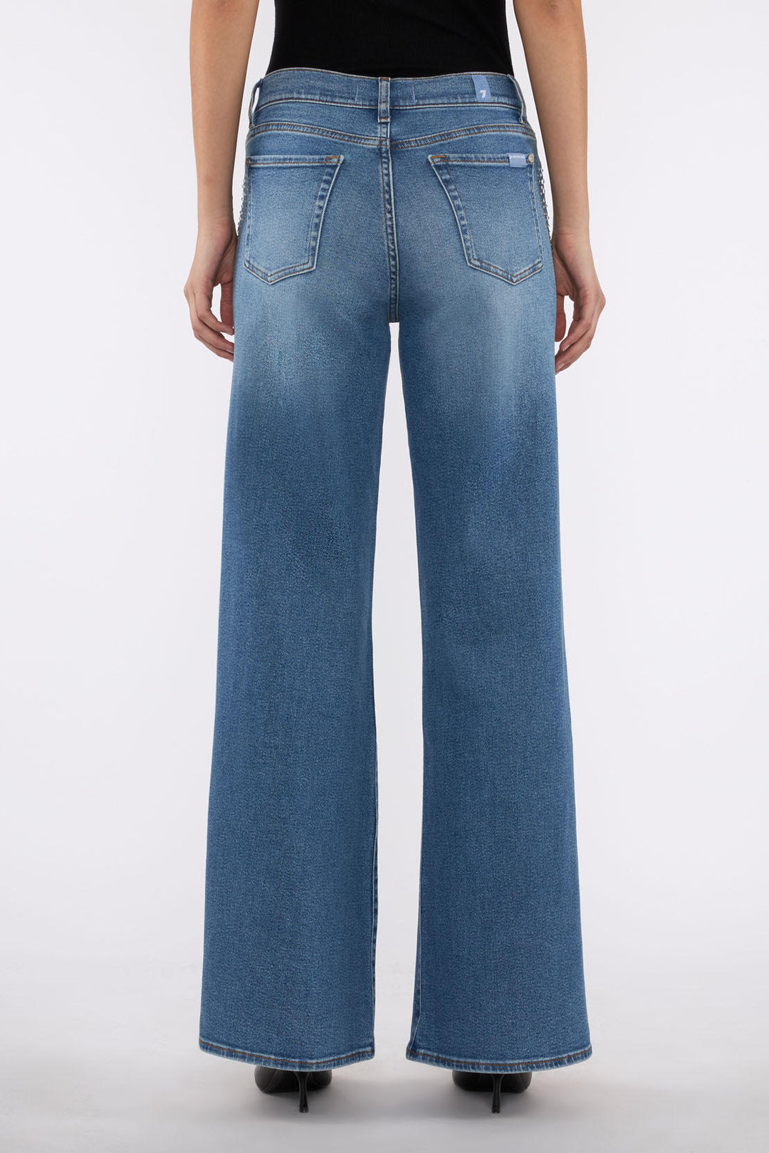 CRYSTAL EMBELLISHED TWISTED LOTTA (LOVE SOUL) - 7 FOR ALL MANKIND