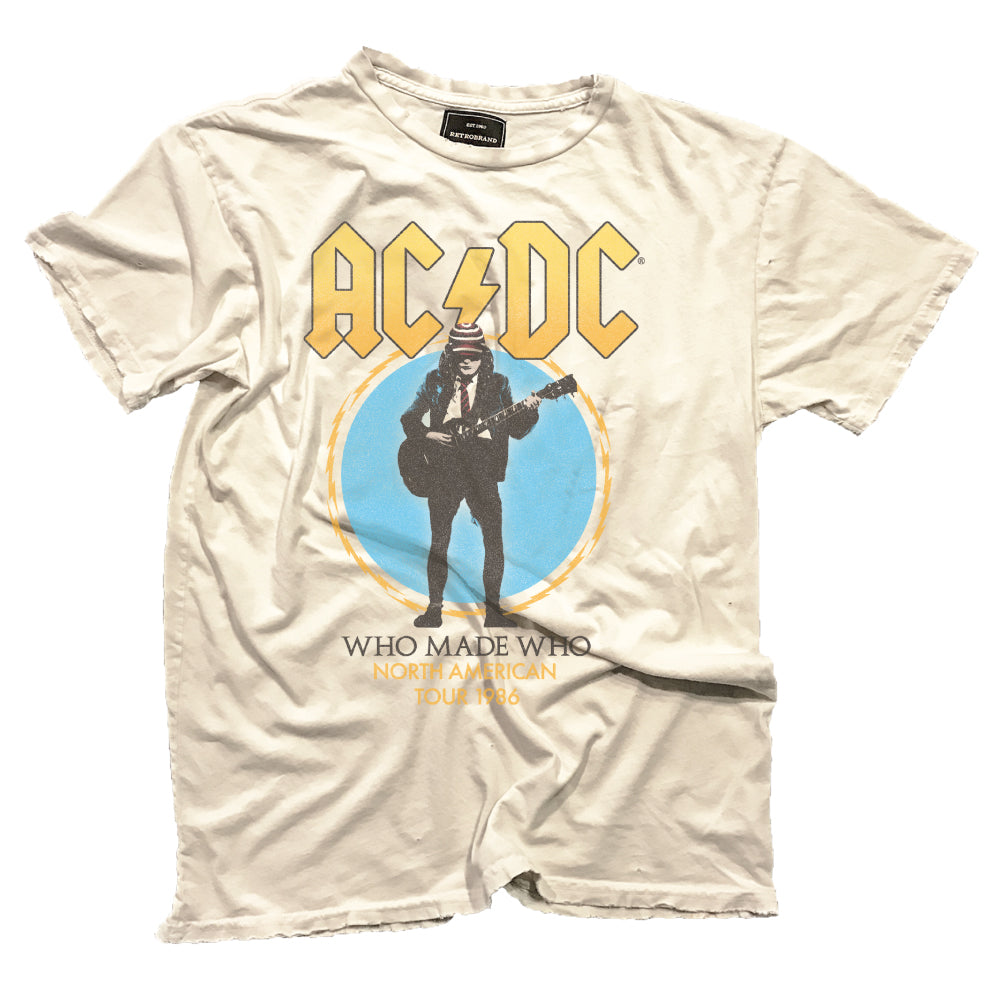 AC/DC T-SHIRT (WHITE) - RETRO BRAND