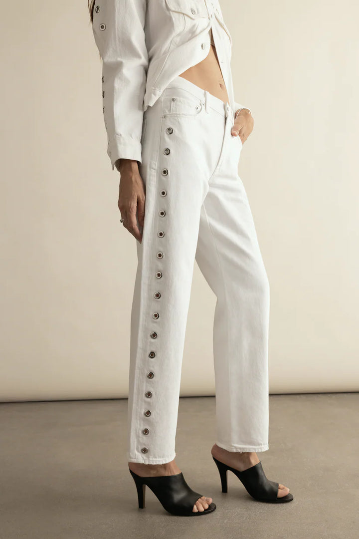 LEXI BOWED LEG W/ GROMMETS (VIVID WHITE) - PISTOLA