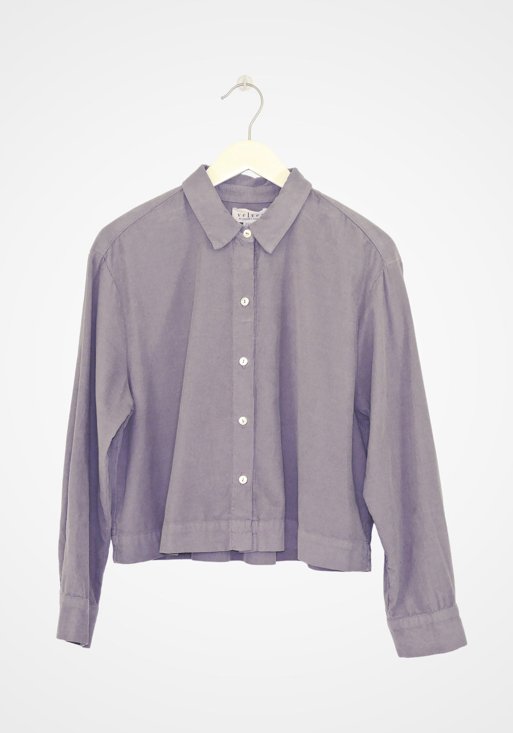 JOELLE CORDUROY BUTTON UP - VELVET