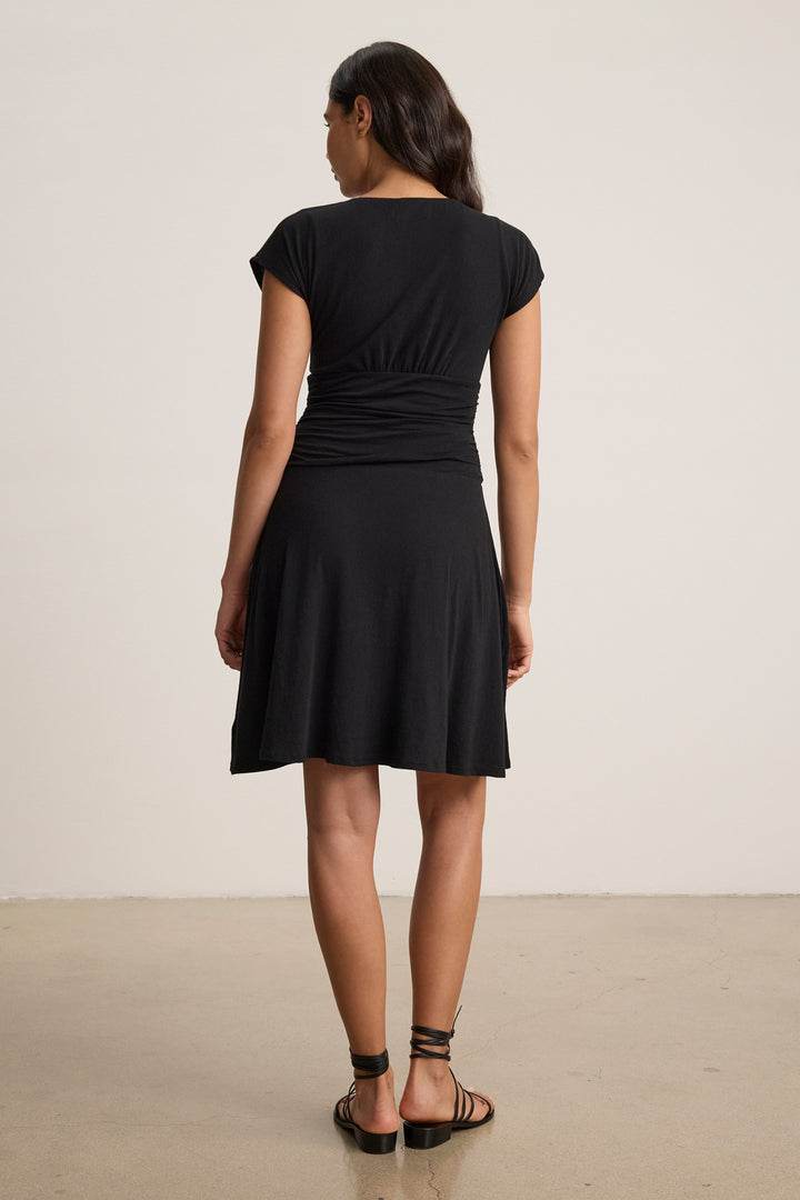 ELLA VINTAGE VELVET DRESS (BLACK) - VELVET