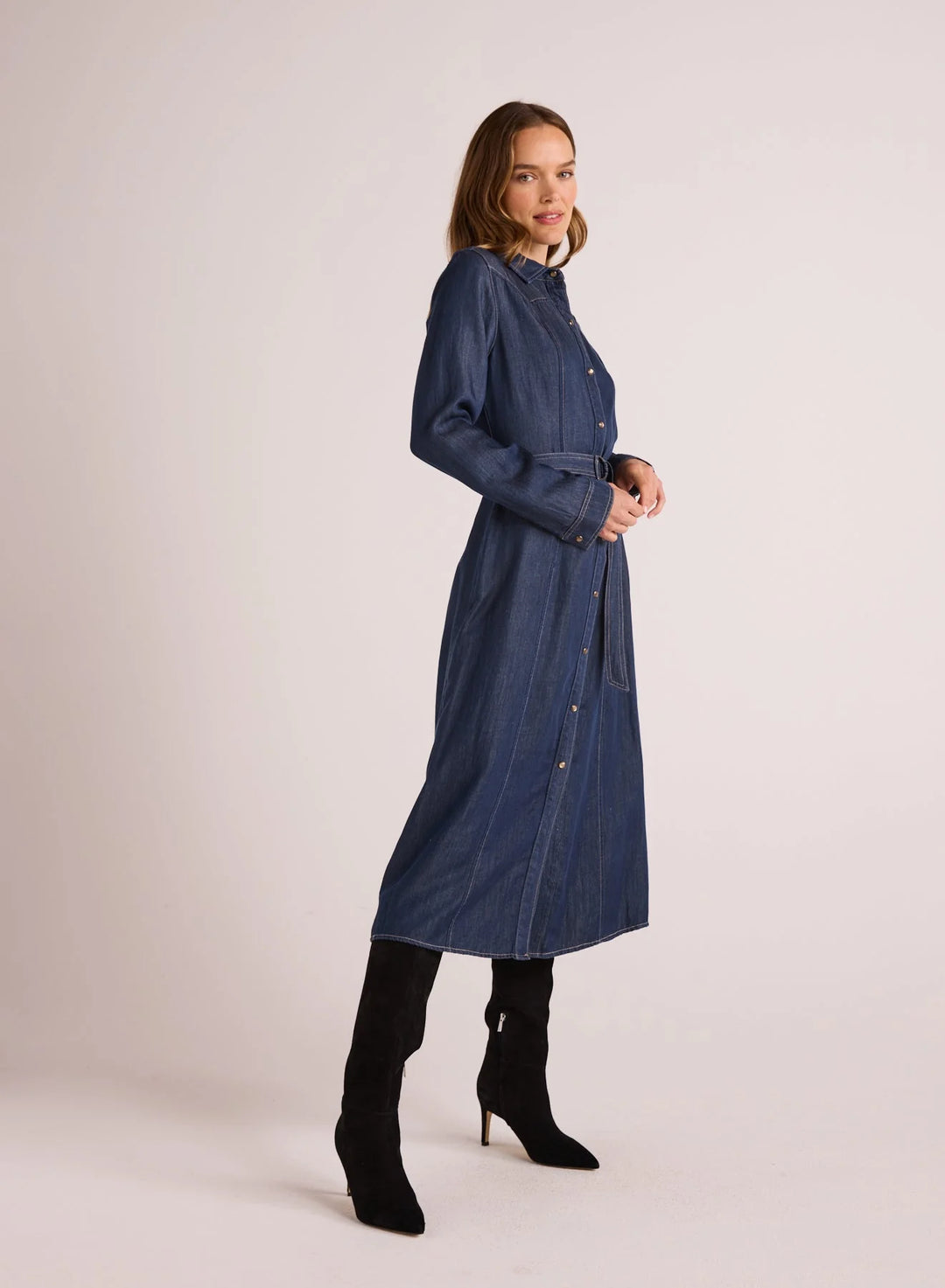 WESTERN YOKE MIDI DRESS - BELLA DAHL