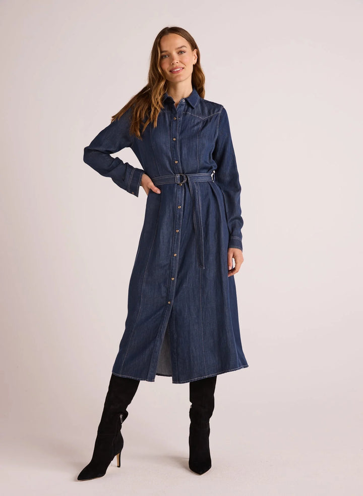 WESTERN YOKE MIDI DRESS - BELLA DAHL