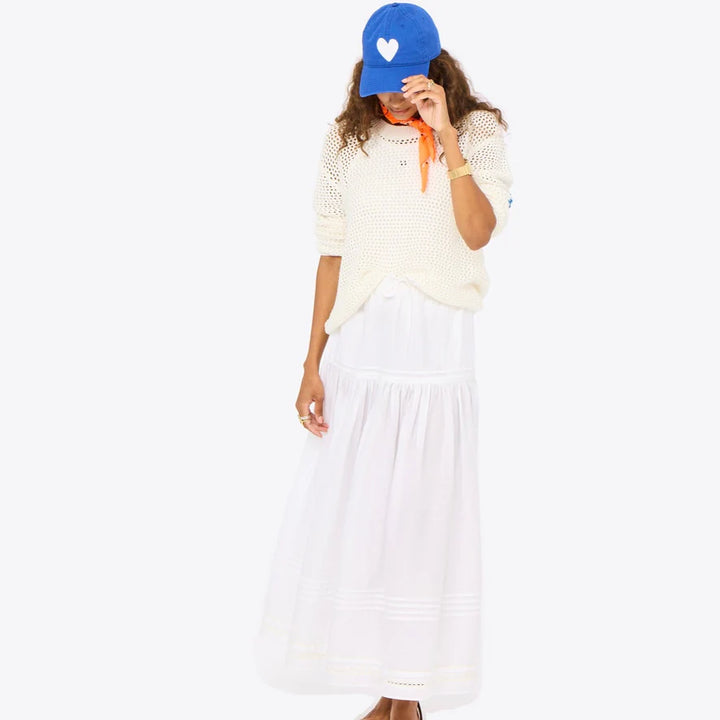 KR IMPERFECT HEART HAT (BRIGHT BLUE/WHITE) - KERRI ROSENTHAL