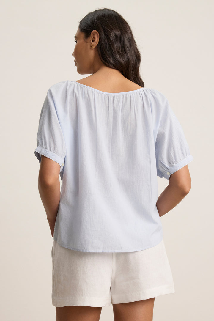 PENELOPE YARN DYE SHIRTING TOP - VELVET