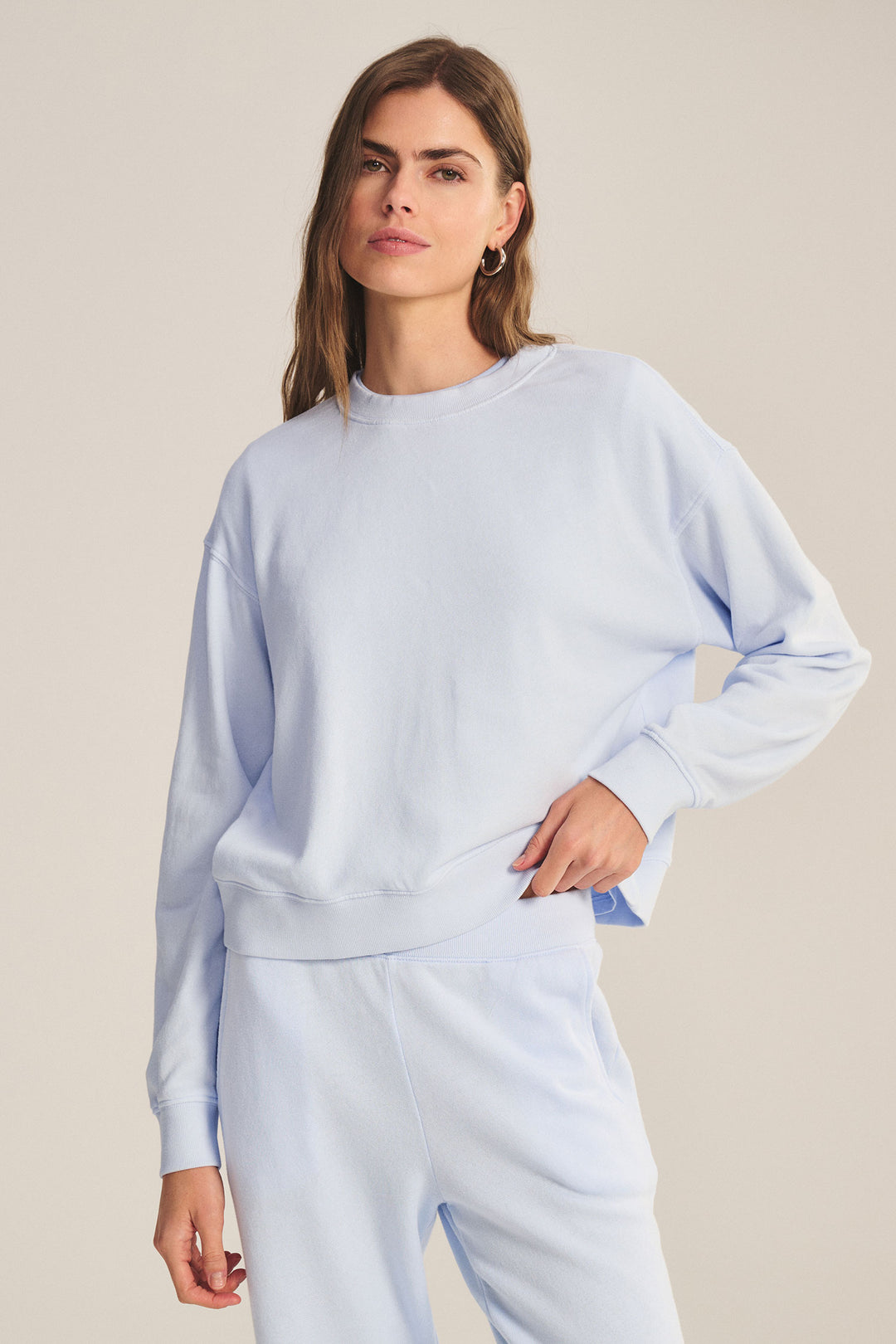 YOKO FLEECE SWEATSHIRT (ICE) - VELVET