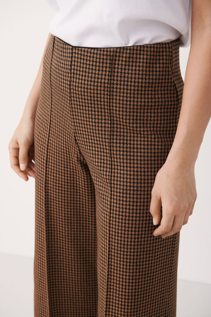 ILISAN PULL-ON TROUSER (BROWN CHECK) - PART TWO