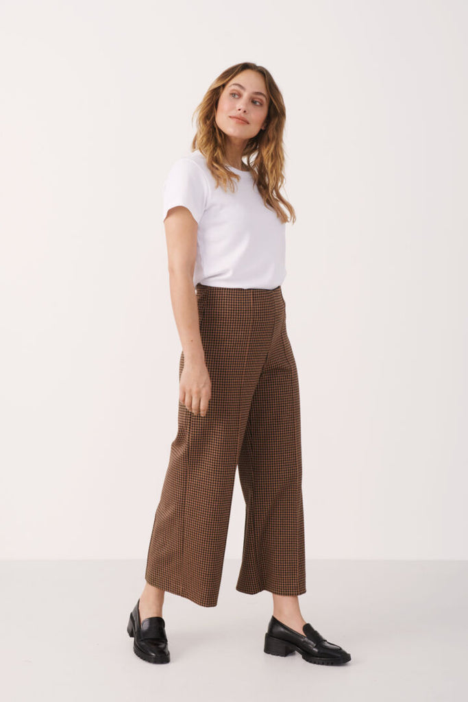 ILISAN PULL-ON TROUSER (BROWN CHECK) - PART TWO