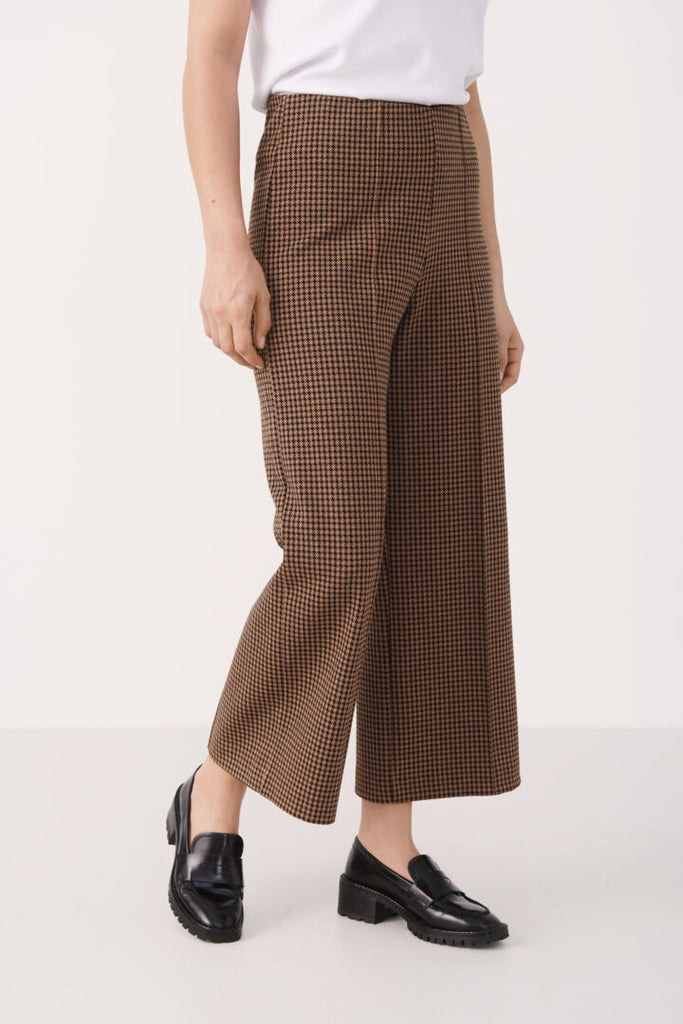 ILISAN PULL-ON TROUSER (BROWN CHECK) - PART TWO