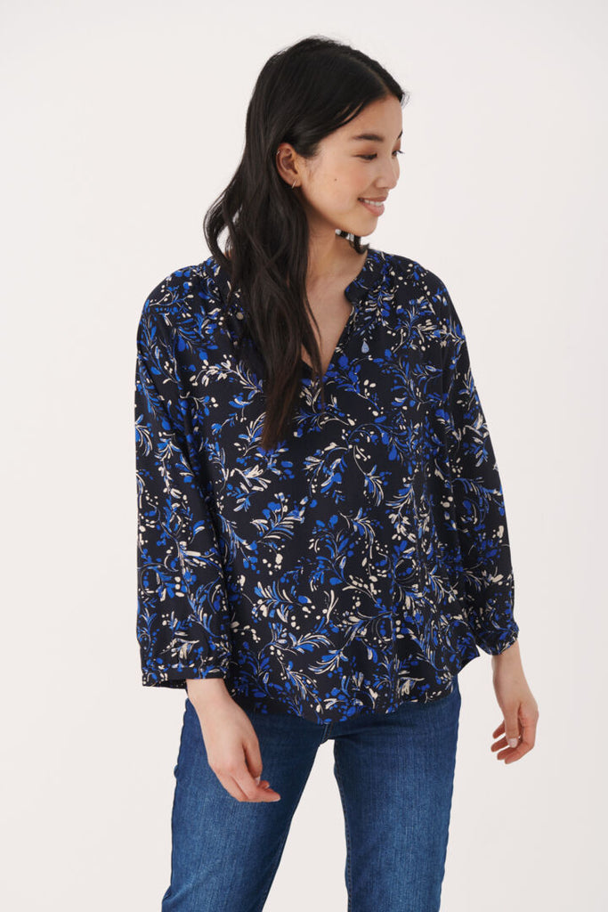 MILEAN BLOUSE (DARK NAVY MARBLE) - PART TWO