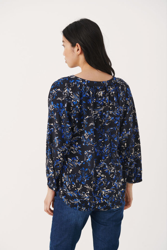 MILEAN BLOUSE (DARK NAVY MARBLE) - PART TWO