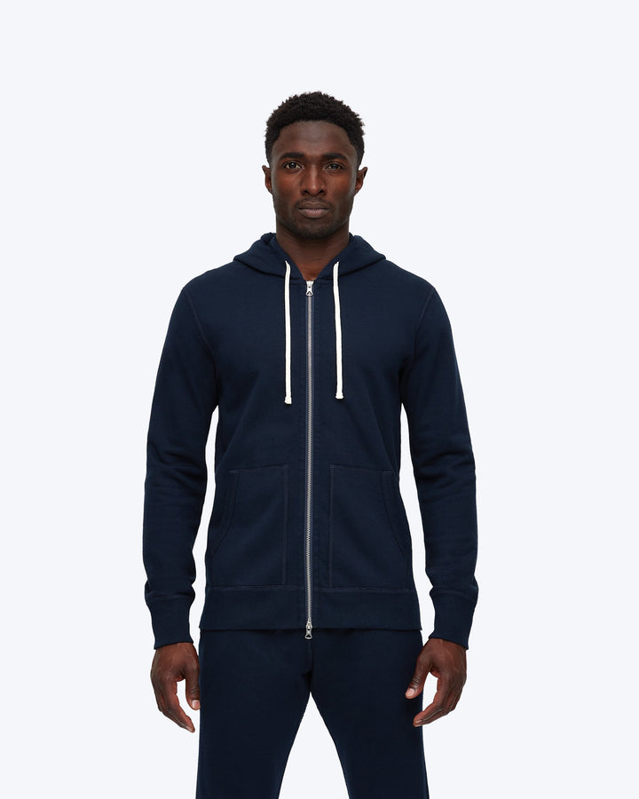 MIDWEIGHT TERRY FULL ZIP HOODIE (NAVY) - REIGNING CHAMP