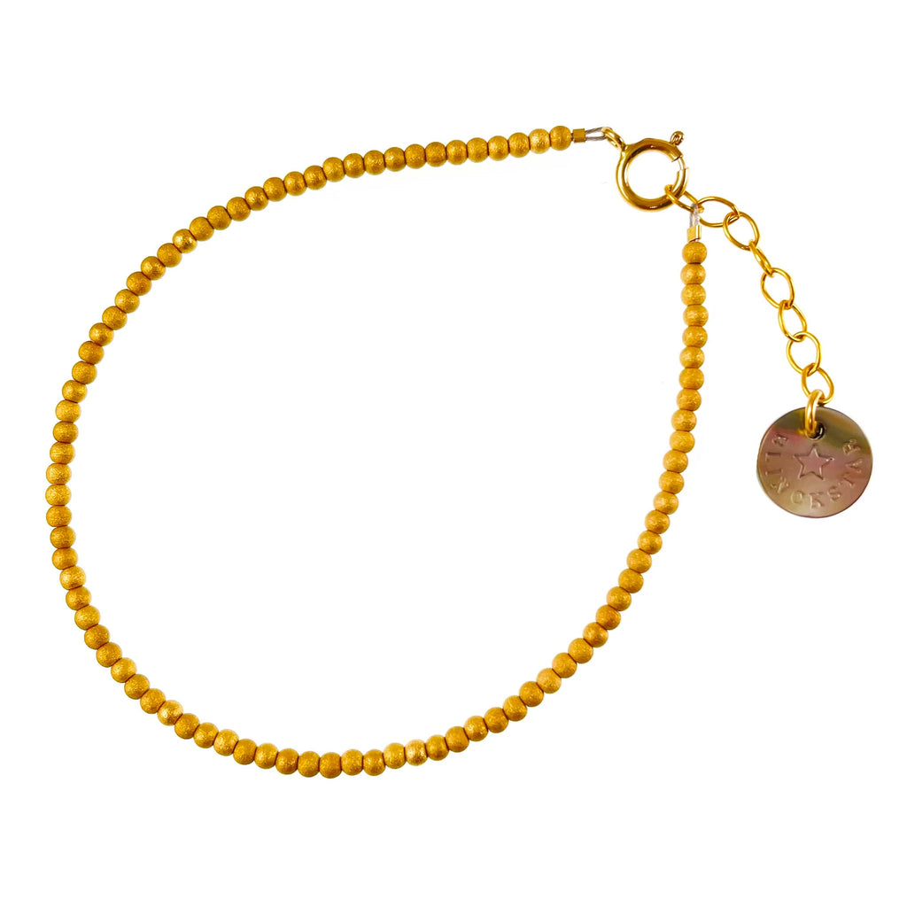 GOLD FILLED MATTE BEADS BRACELET - BLINCKSTAR