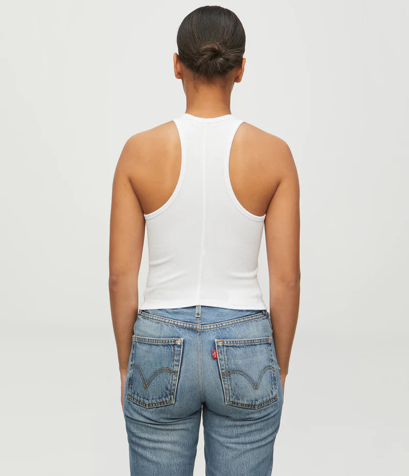 PINA RACER TANK (WHITE) - MICHAEL STARS