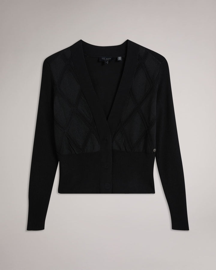 JOANNEI SHEER DETAIL CARDIGAN - TED BAKER