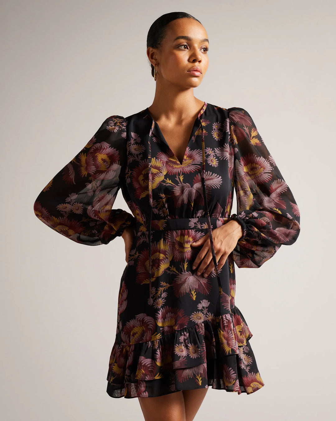 Ted baker steyla ruffle 2025 dress