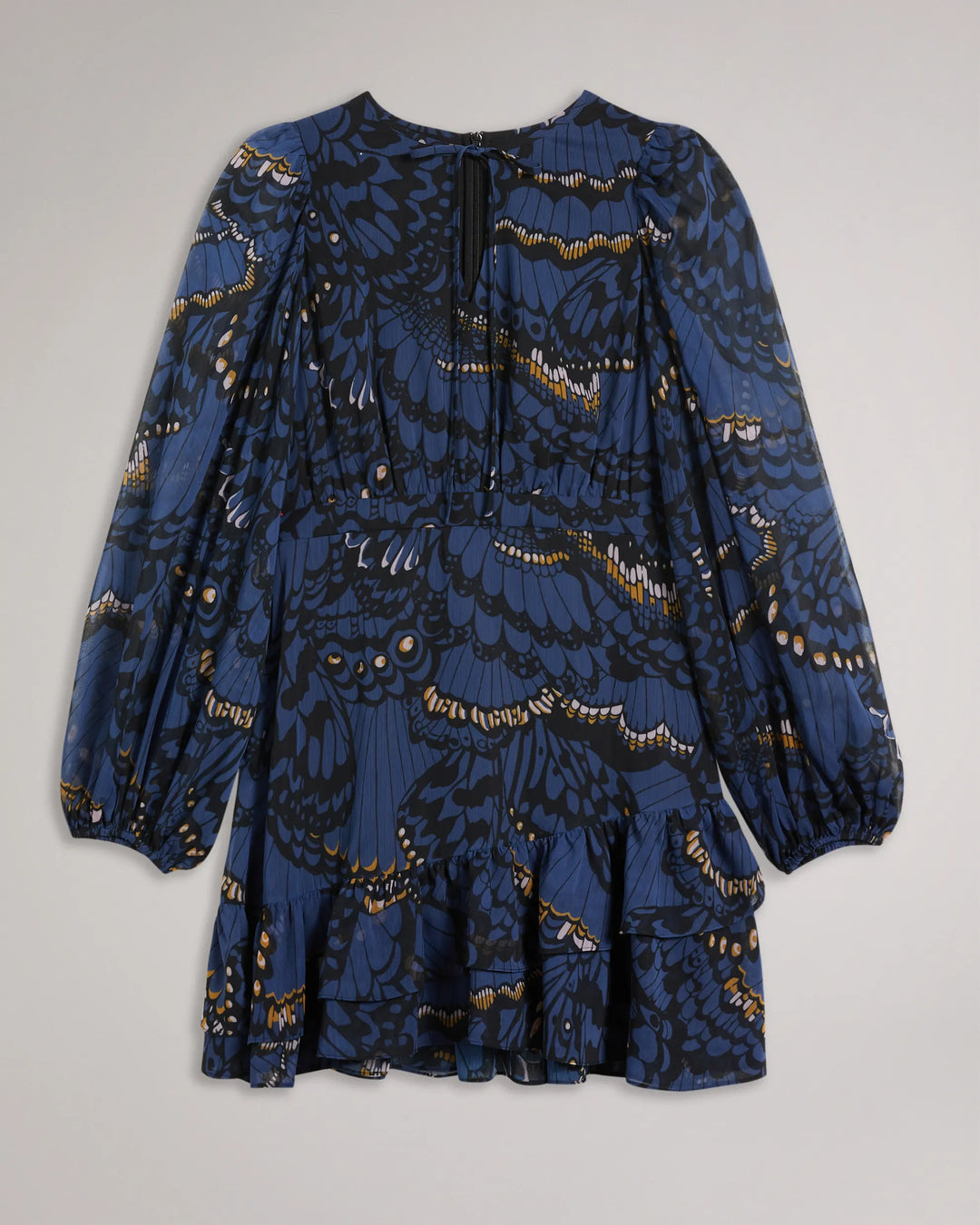 Ted baker navy ruffle 2025 dress