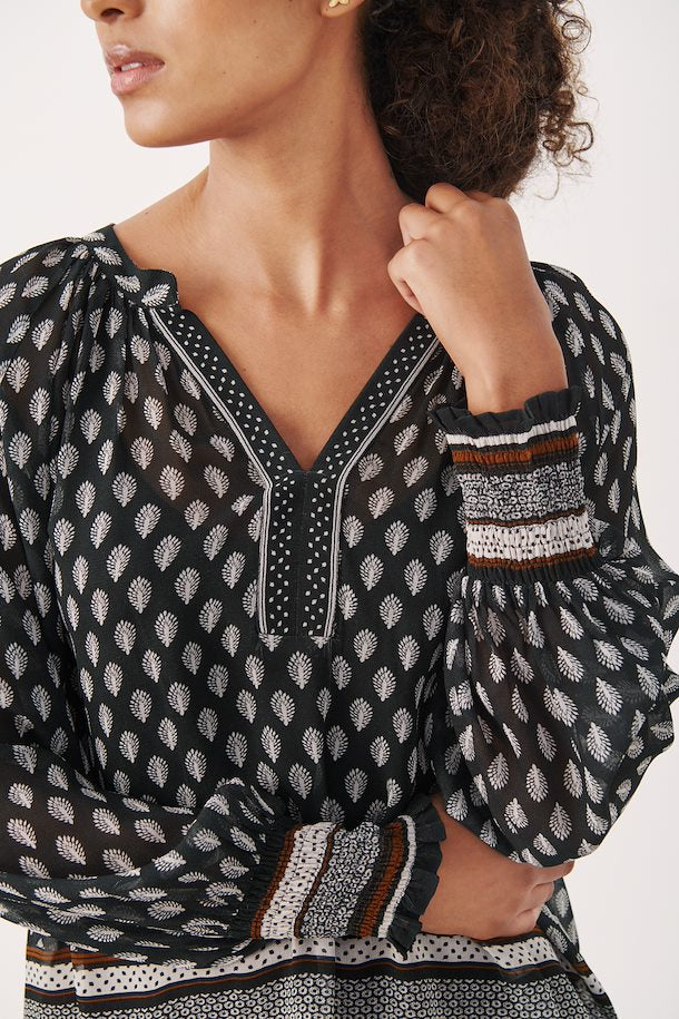 KETTA BLOUSE (BLACK BORDER PRINT) - PART TWO