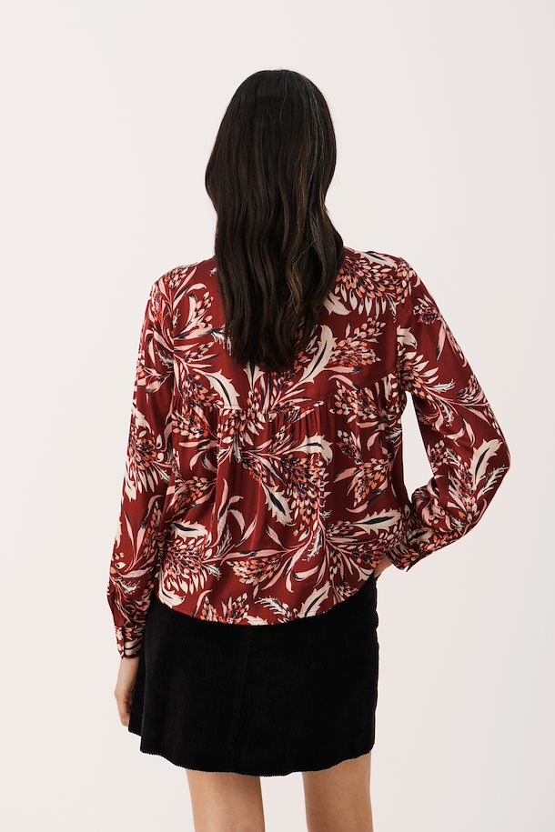 RENITA BLOUSE (TAWNY PORT ART PRINT) - PART TWO