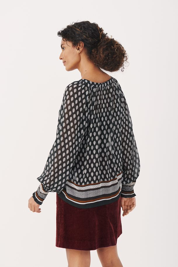 KETTA BLOUSE (BLACK BORDER PRINT) - PART TWO