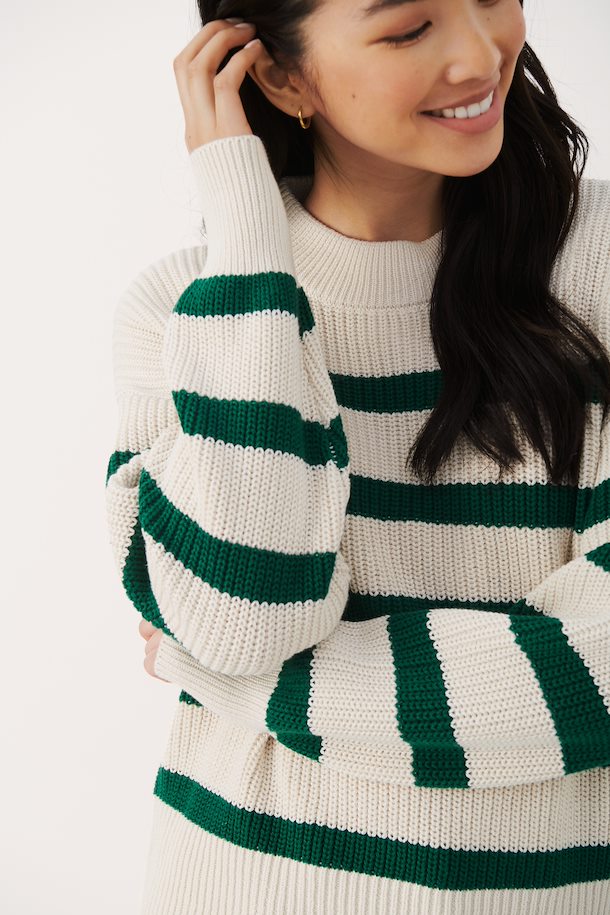RETA PULLOVER (EVERGREEN STRIPE) - PART TWO